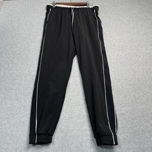 Athleta Brooklyn Jogger Womens Size 8 Black White Activewear Pull On Drawstring